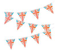 Talking Tables Lot de 12 fanions en drapeau britannique pour l'été et les événements patriotiques Taille 3 m