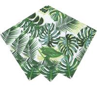 Talking Tables 20 x Serviettes À Cocktail Tropicales En Papier À Motif De Feuilles De Palmier Pour Fête Dans La Jungle, Thème Hawaïen, Luau, Été, Pique-Nique, Anniversaire, Décoration, Feuillage
