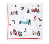 Talking Tables Lot de 20 serviettes de Noël en papier à motif Père Noël, jetables, recyclables, 33 x 33 cm, élégantes serviettes de table rouges et vertes pour la restauration