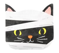 Talking Tables Lot de 20 serviettes en papier jetables et recyclables en forme de chat - 33 x 33 cm - Élégantes - Rouge et blanc - Vaisselle festive pour Noël, restauration, Halloween, fête