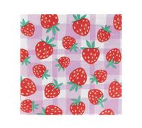 Talking Tables Lot de 20 serviettes roses sur le thème de la fraise pour goûter, pique-nique, fête des mères, Wimbledon | Décorations de table printanières, serviettes d'été pour découpage |