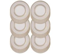 Talking Tables Lot de 24 grandes assiettes jetables en carton doré de qualité supérieure, solides et robustes, design élégant, recyclable, pour Noël, fête d'anniversaire, mariage, anniversaire de