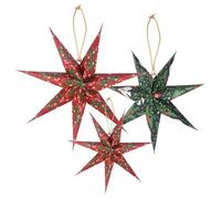 Talking Tables Lot de 3 décorations de Sapin de Noël en Papier à Suspendre en 3 Tailles 20 cm, 25 cm, 30 cm, réutilisables et écologiques