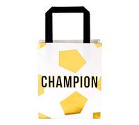 Talking Tables Lot de 6 Sacs Cadeaux en Papier Blanc et Or Célébration Thème Football Sac Cadeau