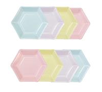 Talking Tables Lot de 8 grandes assiettes en carton de forme hexagonale de 26 cm pastel jetables pour enfants, anniversaire, Saint-Valentin, fête prénatale, pique-nique, soirée pyjama, PLATE-HEX