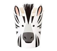 Talking Tables- Lot de 8 Party, ANIMAL-CUP-ZEBRA, Kidszebracups
