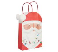 Talking Tables Lot de 8 sacs cadeaux en papier en forme de Père Noël pour cadeaux de Noël avec poignées 27,9 x 15,2 cm