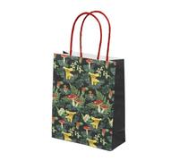 Talking Tables Lot de 8 sacs cadeaux solides sur le thème des champignons avec poignées pour cadeaux de Noël | Emballage festif pour adultes ou enfants | Motif forêt forestière | Fabriqué par Talking