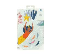 Talking Tables Nappe jetable en papier sur le thème de la sirène, recyclable, respectueuse de l'environnement, d'anniversaire d'enfants, décoration de table sous la mer ou fête prénatale, 180 x 120 cm