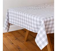 Talking Tables Nappe Tissu Grand Format Vichy Gris Carreaux Coton Recyclé Rectangle Réutilisable Lavable Repas Extérieur Buffets Mariages Pique-niques 180cm x 140cm