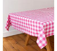 Talking Tables Nappe en Tissu à Carreaux Roses 180x140cm en Coton recyclé réutilisable et Lavable idéale pour Repas en extérieur buffets Mariages fêtes et Pique-niques