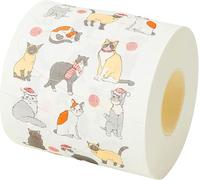 Talking Tables Papier toilette Noël fantaisie avec chats | Accessoire de salle de bain Funny Loo, cadeaux pour Noël