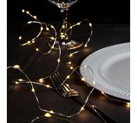 Talking Tables Party Illuminations Guirlande Lumineuse LED Fil d'argent Blanc Chaud 3M Décoration Fête Élégante