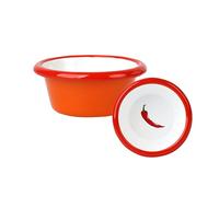 Talking Tables Petit bol à sauce chili en émail de 8 cm pour préparation de Noël, condiments, barbecue, partage, trempettes ou goûter, yaourt, apéritif, vaisselle de Noël, camping, randonnée