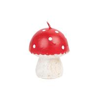Talking Tables Petite bougie en forme de champignon pour table de Noël 7,5 cm | Décorations de fête de forêt de champignon rouge, d'automne, thé d'Alice au pays des merveilles, thème de fée de jardin