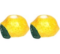 Talking Tables Porte-Bougie en Céramique Support pour Bougie Intérieur Extérieur Décor de Table Citron Centre de Table Décoration Printemps Dîner Anniversaire Mariage Fête des Mères Cadeaux (Lot de 2)