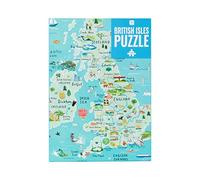 Puzzle et Affiche des îles Britanniques de la Carte Bleue du Royaume-Uni, 1000 pièces | Voyage de repères de Grande-Bretagne | Cadeau d'anniversaire, Cadeau de Noël, Angleterre