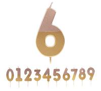 Talking Tables Rose Gold Number 6 Candle for Cakes