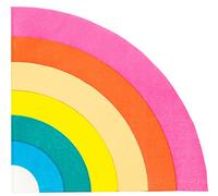 Talking Tables Rainbow Napkins Serviettes en Forme d'arc-en-Ciel, avec Feuille (Paquet de 16) 29 x 29 cm, 11" x 11"