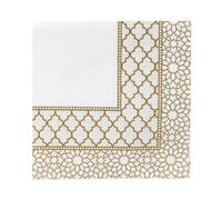 Talking Tables Serviettes en Papier Dorées 20 Pièces - Idéales pour Mariage, Anniversaire, Fête, Table Élégante, Motif Mosaïque, Papier Haute Qualité - 33 x 33 cm