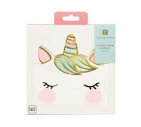 Talking Tables Lot de 20 serviettes en papier jetables super mignonnes en forme de licorne, sensation de qualité supérieure, pour fête d'anniversaire, fête prénatale