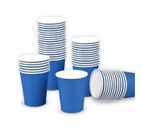 Talking Tables Table Fun Lot de 60 gobelets en carton jetables bleus pour fête d'anniversaire, mariage, vacances, boissons, bricolage, 250 ml