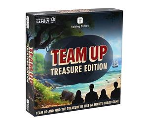 Talking Tables Team Up Collaborative Board Game, Players 2+, Secret Santa, Present, Treasure Hunting Family Games After Dinner Party, Games for Kids, Adults, Ages 9+