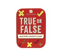 Talking Tables True of False Travel Game | Pocket Size Quickfire Guessing Quiz for the Family to Play| Packed in a Giftable Sturdy Tin Case, |Christmas gift or Secret Santa Stocking Filler
