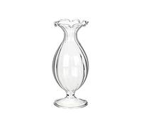 Vase en Verre Transparent pour Fleurs Hauteur 12 cm | Col effilé pour décoration d'intérieur, Rebord de fenêtre, Cadeau pour Elle ou Lui, Centre de Table de Mariage pour décoration de Table, fabriqué