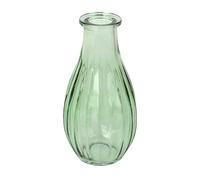 Talking Tables Vase Soliflore en Verre Vert pour Fleurs Décoration Élégante Centre de Table Mariage Rebord de Fenêtre Fêtes Jardin Dîner d'Été Cheminée Cadeau Hauteur 14 cm