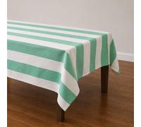 Talking Tables XL Nappe en Coton tissé Doux Lavable à Rayures Vertes pour fête de Jardin, déjeuners d'été, Mariage, Pique-Nique