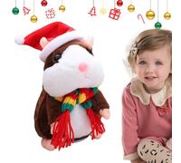 Talking Toys | Sound Recording Interactive Hamster Toy - Automatic Shaking Head Poll Doll with Chat et Scarf Electronic Pet for Family Game Night Children Girls Boys Birthday Playroom Playroom