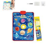 Talking Wall Chart for Kids - English & Spanish, Learning Poster with Songs, ABCs, Numbers, Animal Words Piano, Bilingual Toys with Interactive Touch Buttons for Toddlers 1-6 (Solar System)