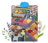 Talking Wall Charts for Kids - Bilingual English & Spanish Learning Poster with ABCs, Numbers, Animal Words, Songs & Interactive Touch Buttons, Toddler 1-6 Years (Vegetables)