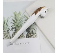 TALKLEK 1 stylo gel en bois sculpté à la main avec 3 recharges | Cheval blanc, stylo créatif fait à la main pour l'école, le bureau, stylo d'écriture amusant, style cadeau unique