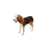 TALKLEK Figurine de chien beagle sculpté à la main - Cadeau commémoratif pour la maison, le bureau et les objets de collection (L : 11 x l : 3,5 x H : 7,5 cm)