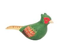 TALKLEK Figurines d'oiseau en bois sculpté à la main, statue créative de petit oiseau en bois pour décoration d'intérieur, cadeau unique pour les amateurs d'oiseaux (faisan vert)