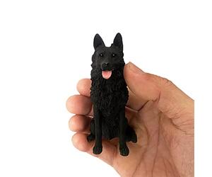 TALKLEK Mini Figurine de Berger Allemand en résine de 8,4 cm, Cadeaux commémoratifs pour Chien, décoration de Voiture, Statue de Berger Allemand à Collectionner, Cadeaux pour Les Amateurs de Berger