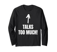 Talks Too Much! Bouche blabber amusante et chatbox Manche Longue
