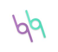 TalkTools Chewy | Outil sensoriel moteur oral pour enfants et tout-petits | Outils de thérapie pour améliorer la mastication et la morsure (vert et violet, 2 pièces (lot de 1))