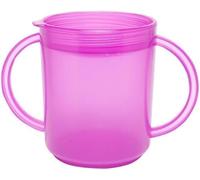 TalkTools Recessed Lid Cup with Handles - 2 Lids Included for Cup or Straw Drinking - Speech Therapy Tool by TalkTools