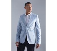 Tall - Blazer cintré en velours homme - gris - 38, gris
