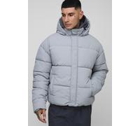 Tall Boxy Crinkle Nylon Puffer In Light Grey homme - gris - XXL, gris