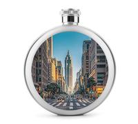 Tall Buildings in The City Flasques pour liqueur, bouteille en acier inoxydable, étanche, portable, pour extérieur, camping, voyage, cadeaux de 140 ml