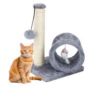 Tall Cat Scratching Post, Interactive Kitten Scratch Pillar, Sisal, Multi-Level Climbing Design, Stress and Exercise Tool, Perfect for Cats’ Burrowing, Play, and Relaxation, 30x20x20cm