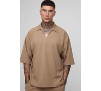 Tall - Chemise oversize à col V homme - taupe - L, taupe