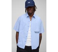 Tall - Chemise rayée à broderie Monte Carlo homme - bleu - XL, bleu