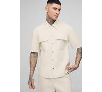 Tall - Chemise technique plissée à manches courtes homme - pierre - M, pierre
