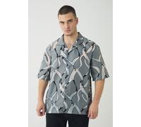 Tall - Chemise transparente à imprimé abstrait homme - noir - M, noir