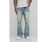 Tall - Jean flare déchiré à strass homme - gris - 38, gris